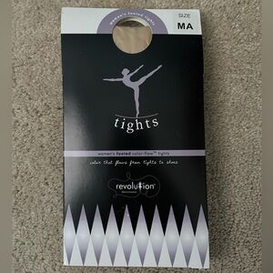 Revolution Dancewear Women’s Footed Color-Flow Tights Medium Adult Dark Tan NEW